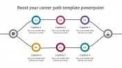 A Six Noded Career Path Template PowerPoint Presentation