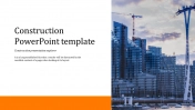 Construction PowerPoint Template For Inductry Presentation