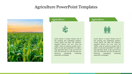 Get alluring agriculture PowerPoint templates presentation