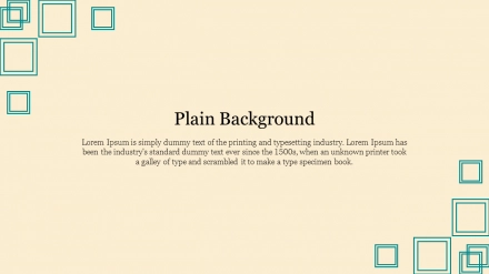 Simple Plain Background PowerPoint Presentation Design