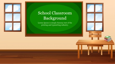 Creative School Classroom Background PowerPoint Slide