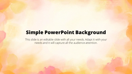 Simple PowerPoint background template - Watercolor design