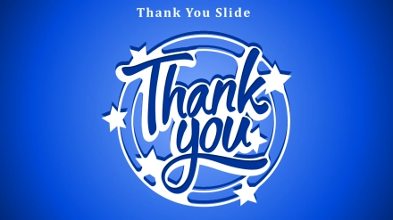 Buy Thank You Slide For PPT Design With Blue Background