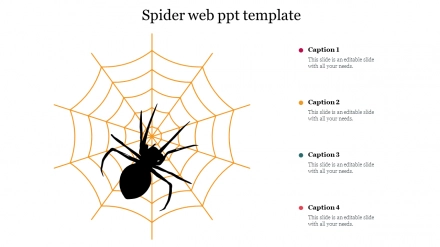 Animated Spider web ppt template