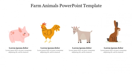 Buy Awesome Farm Animals PowerPoint Template Presentation
