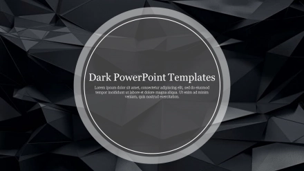 Editable Dark PowerPoint Templates Slide