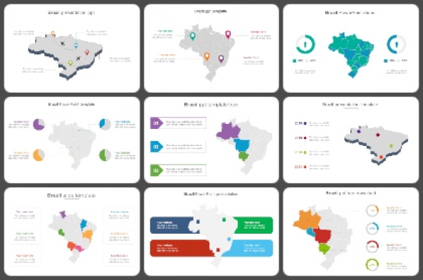 Brazil map Powerpoint Templates