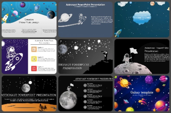 Galaxy or Space Powerpoint Templates