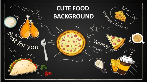 Elegant Cute Food Backgrounds Presentation Template