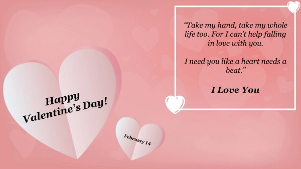 Valentines Day Animated PowerPoint Template Free Slide