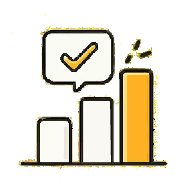 Icon for Live Polls interactive page, live voting chart with audience participation.