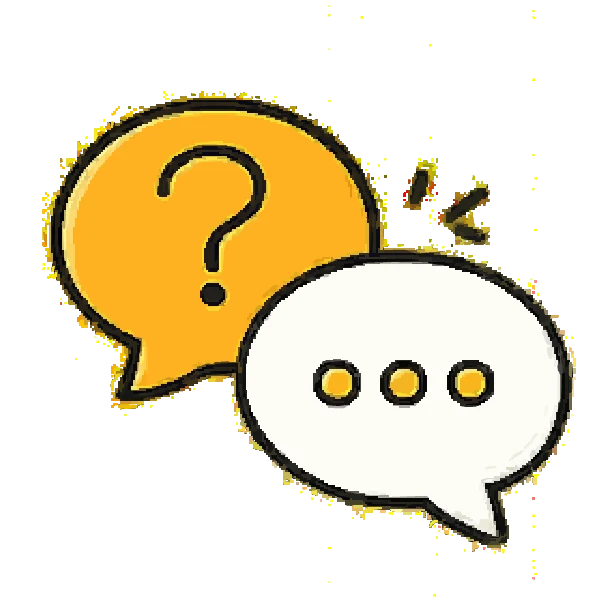 Icon for Live Q&A interactive page, question bubble with audience upvotes.