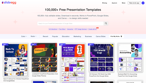 SlideEgg template library