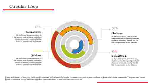 Simple Concentric Circles PowerPoint Template Presentation