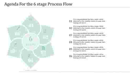 Get PowerPoint Agenda Template Design With Flower Model