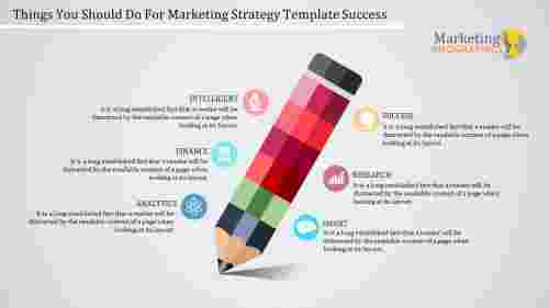 Creative Pencil Model Marketing Strategy Template