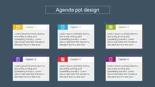 agenda PPT design with background