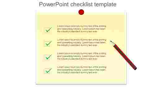 Sticky Notes PowerPoint Checklist Template