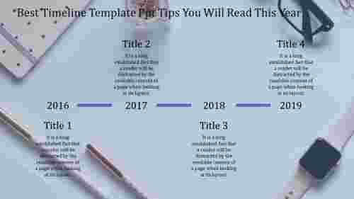 clamped timeline template PPT