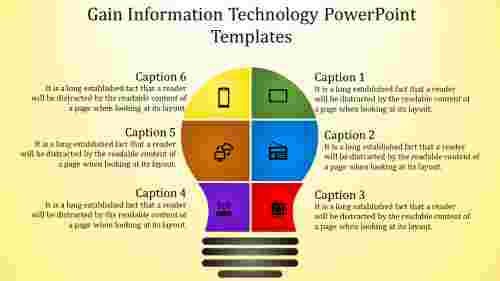 Information Technology PowerPoint Template-Bulb Designs