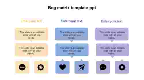 BCG Matrix Template PPT Designs With Six Nodes