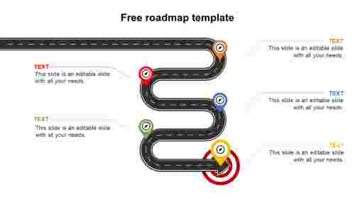 Get Free Roadmap Template PowerPoint Presentations