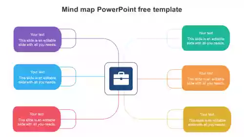 Cute Animation Thinking Template PowerPoint Mind Map Slide