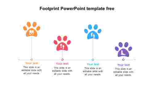 Awesome Footprint PowerPoint Template Free Presentation