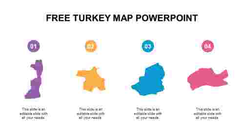 Free Turkey Map PowerPoint Slides
