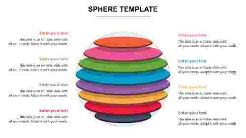 Multi - Colored Sphere Template Slide For Presentation 