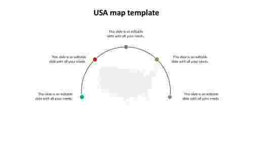 Editable USA map template 
