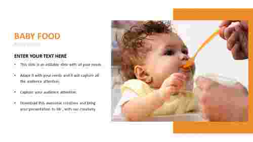 Download cute Baby food PowerPoint