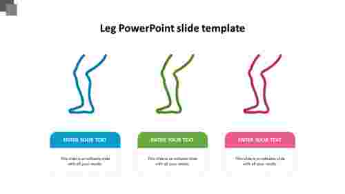 Leg PowerPoint slide template design
