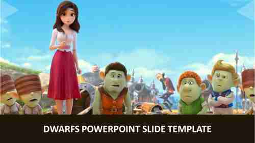 Elegant Dwarfs PowerPoint slide template