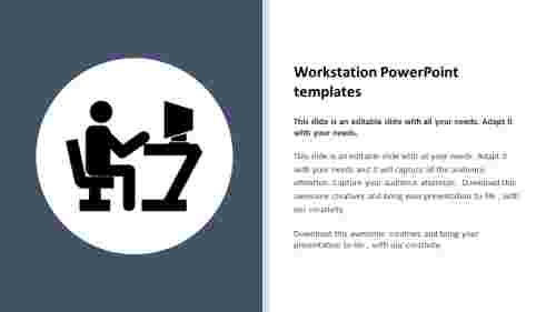 Elegant Workstation PowerPoint templates for Presentation