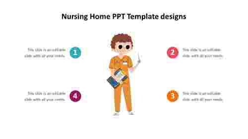 Our Predesigned Nursing Home PPT Template Designs-Four Node