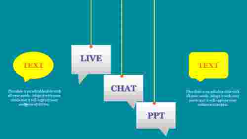 Affordable Live Chat PPT Template Presentation Design