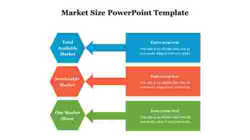 Multicolor Market Size PowerPoint Template Designs