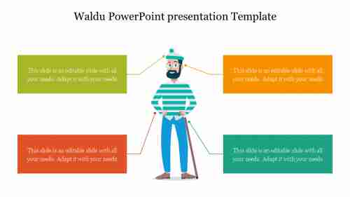 Amazing Waldu PowerPoint Presentation Template Diagram