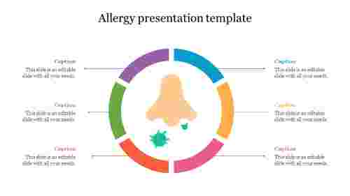Simple Allergy presentation template slide diagrams