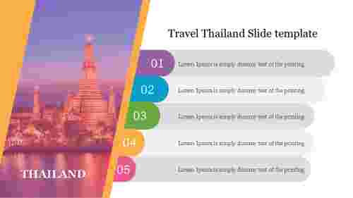 Attractive Travel Thailand Slide template PPT Design