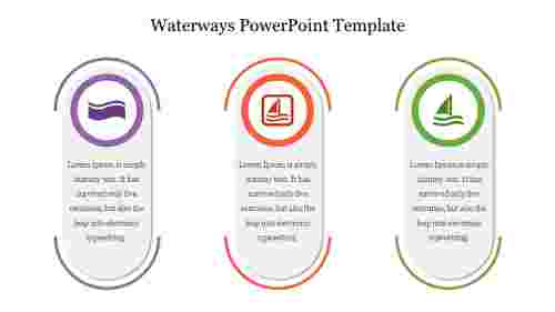 Customized Waterways PowerPoint Template Slide Diagram