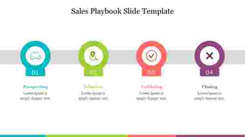 Circular Sales Playbook Slide Template PPT Diagrams