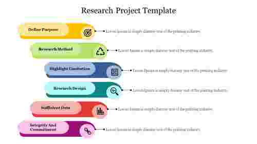 Attractive Research Project Template For Presentation Slide