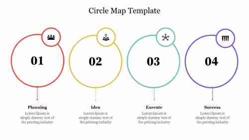Attractive Circle Map Template For Presentation Slide