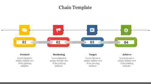 Attractive Chain Template For Presentation Slide Design