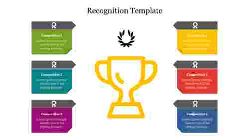 Attractive Recognition Template For Presentation Slide 
