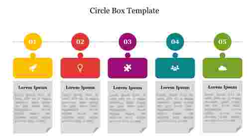 Attractive Circle Box Template For Presentation Slide