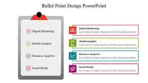 Bullet Point Design PowerPoint Presentation Template