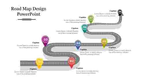 Stunning Road Map Design PowerPoint Presentation Slide